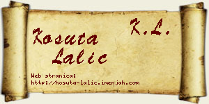 Košuta Lalić vizit kartica